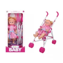 عربة أطفال مع دمية