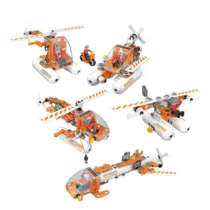 مجموعة ألعاب بناء طائرات ومروحيات 78 قطعة