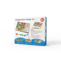 صندوق خشبي لتعليم الأرقام والحساب والساعة